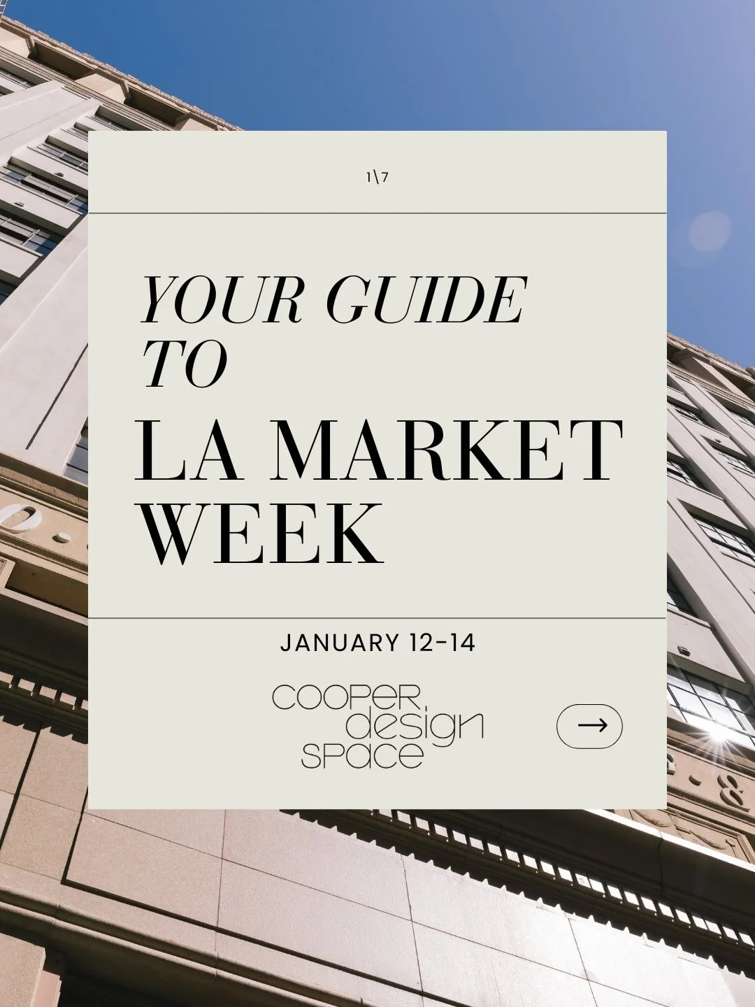 Market Week, loading&hellip; ⏳
Explore women&rsquo;s showrooms on nearly every floor, discover two of our newest showrooms (301 + 309), and enjoy daily activations to keep you going all week. 
We&rsquo;ll see you there! 🤍

📍Cooper Design Space | 86