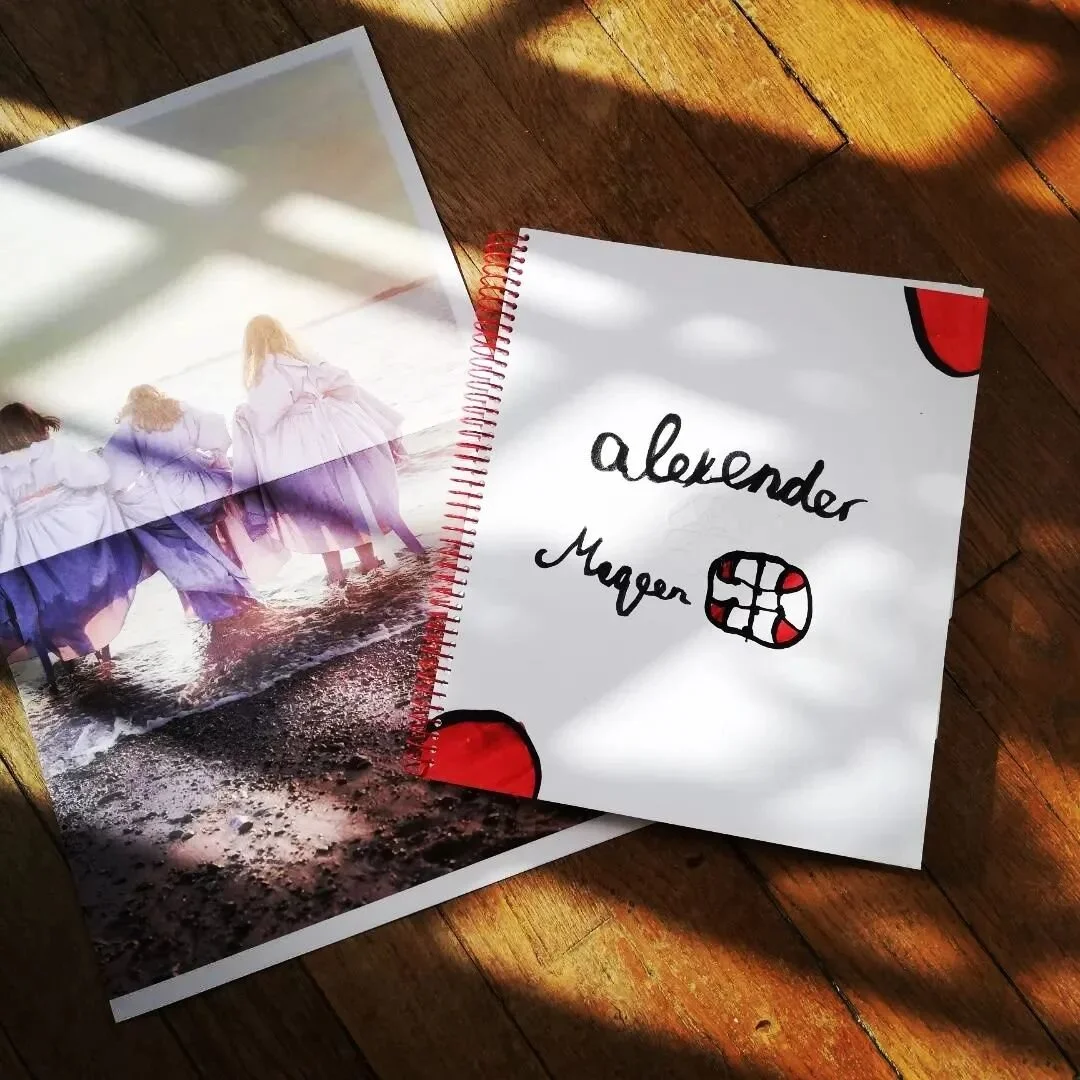 Our book from the @alexandermcqueen collaboration. It includes all the material produced during the workshops such as sketches, poems, embroidery artwork and some polaroids taken by the young participants. A special object that we hope to be able to 