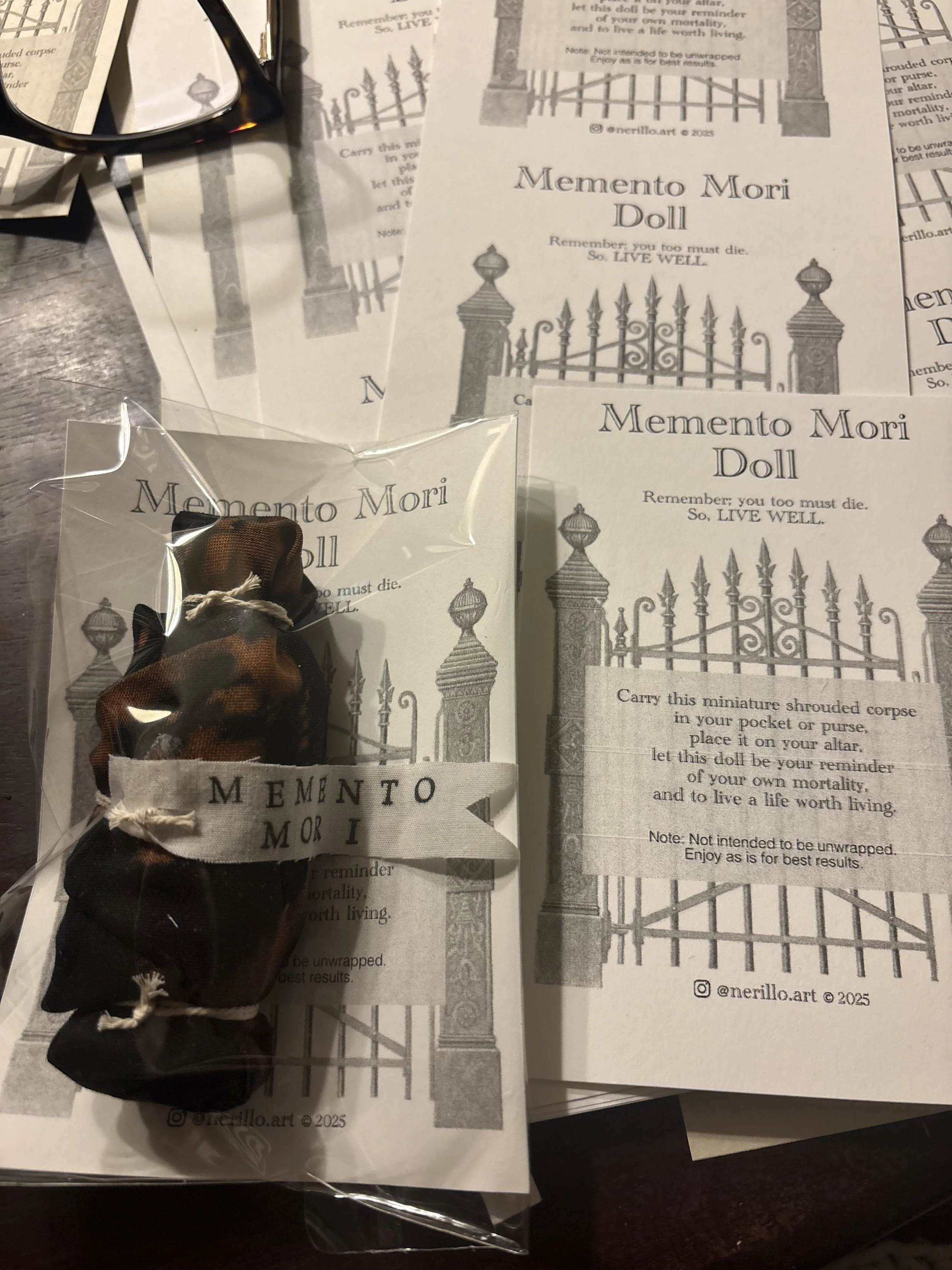 Packaged Memento Mori Doll
