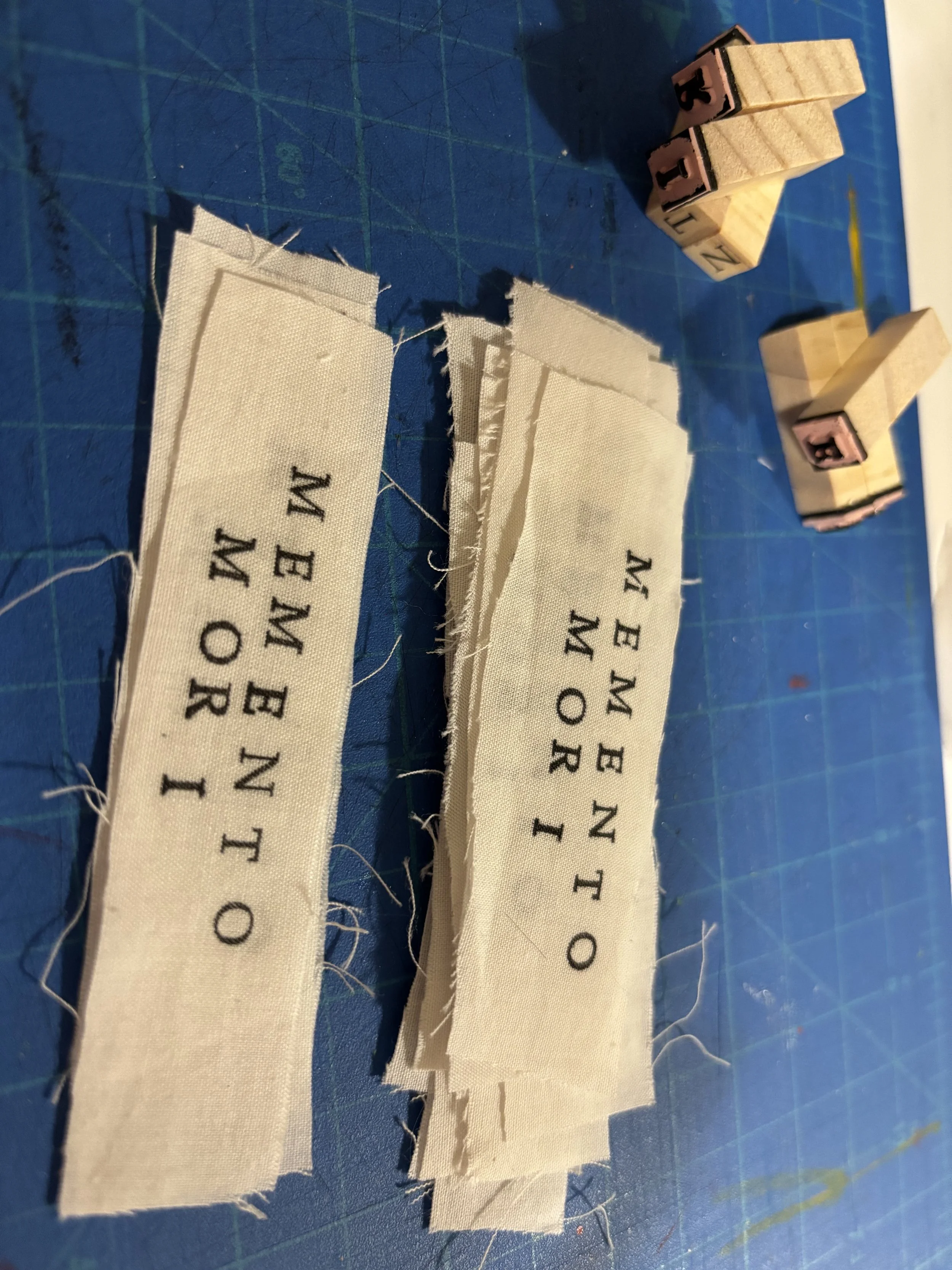 Memento Mori Doll labels