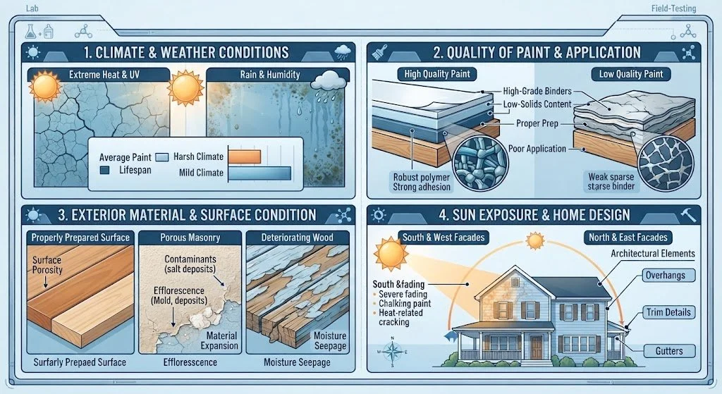 Factors That Affect Exterior Paint Lifespan