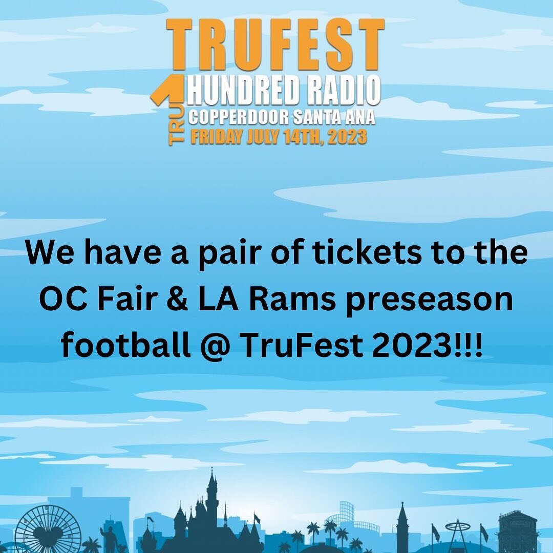 Tap in Friday July 14th we will have TWO massive giveaways for you guys to enter at TruFest!!! But you can only win these tickets if you come through next Friday at @copperdoor_santaana doors open @ 6:30 tix at the link in our bio #oc #music #summer 