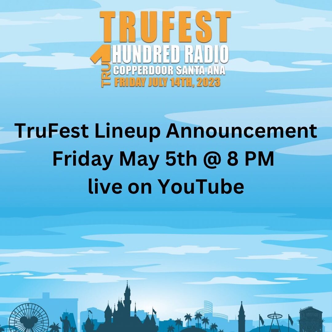 Make sure you tune in this Friday on our YouTube channel when we announce the HUGE TruFest lineup! This is a special one we&rsquo;re putting on for the county on 7.14.23 so make sure you subscribe at the link in our bio and turn up with us 🍊🍊🍊 #tr