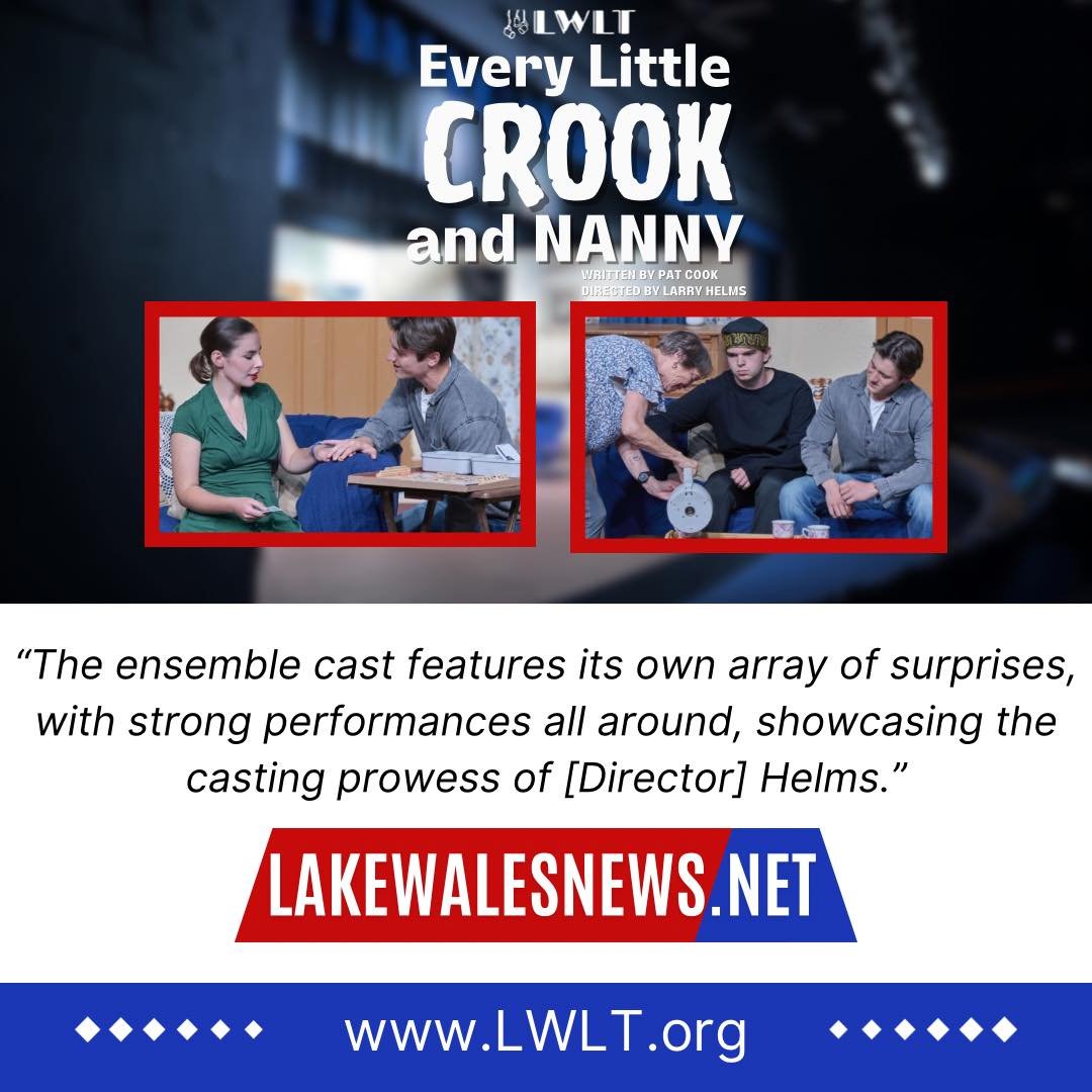 Lakewalesnews.net writes, &ldquo;Fans of mysteries may be caught guessing as to the real motives of some of the characters, but they will likely still be surprised at the double-twist ending.&rdquo; 

See the hit comedy before it&rsquo;s gone! Buy yo