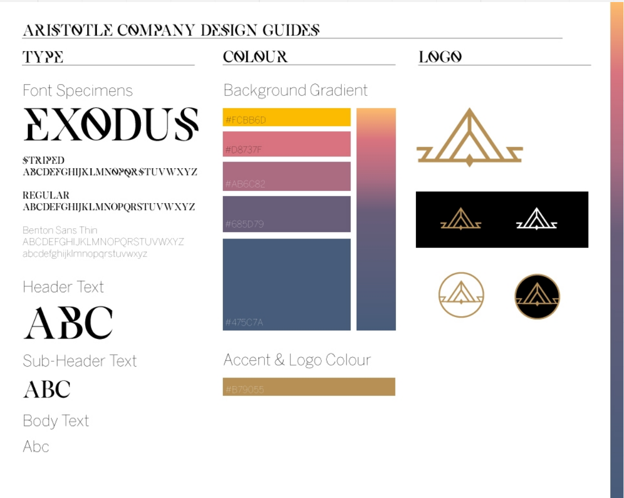 Design guides developed for the game, leveraging modern art deco and vaporwave