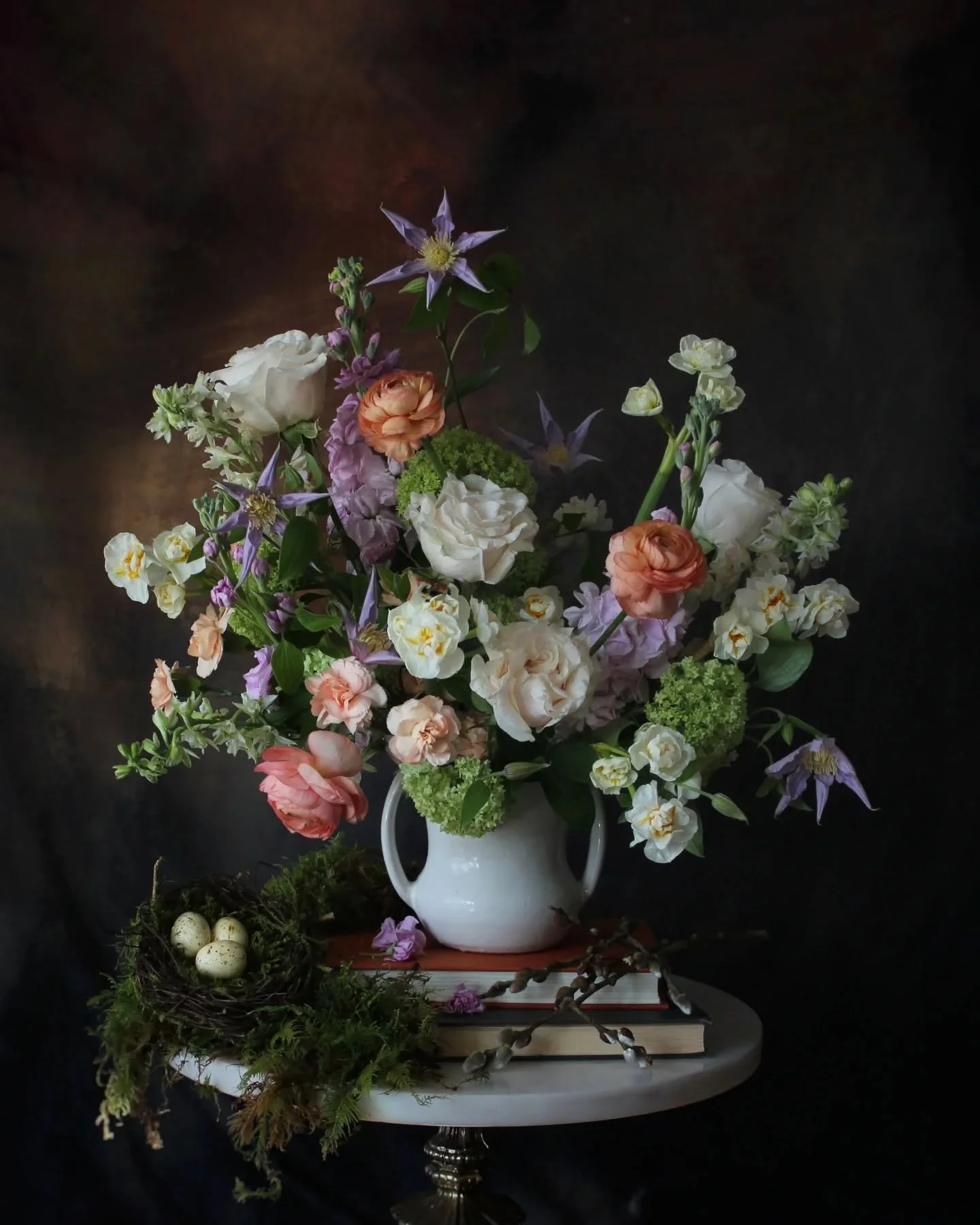 Recent creative play, trying to conjure some lasting spring weather with each stem I placed. 
Do you also crave the sun on your skin at this time of year? That deep visceral longing for sun kissed cheeks and warm arms. The kind of warmth that makes y