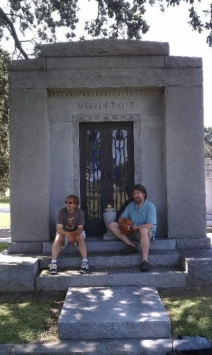 164 - Mel Ott's grave with Jeff Bower.jpg