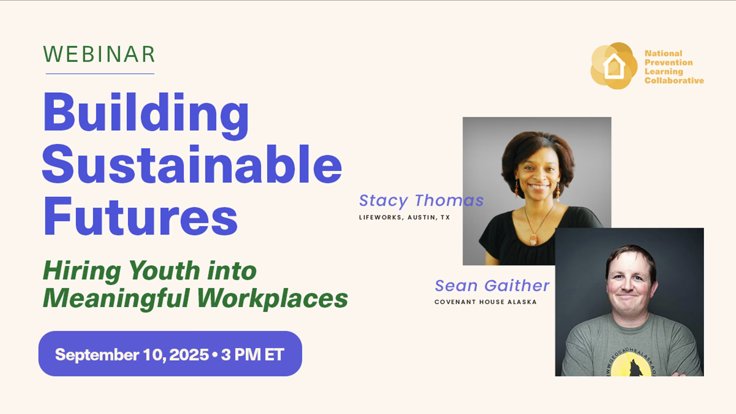 Webinar: Building Sustainable Futures — Hiring Youth into Meaningful Workplaces