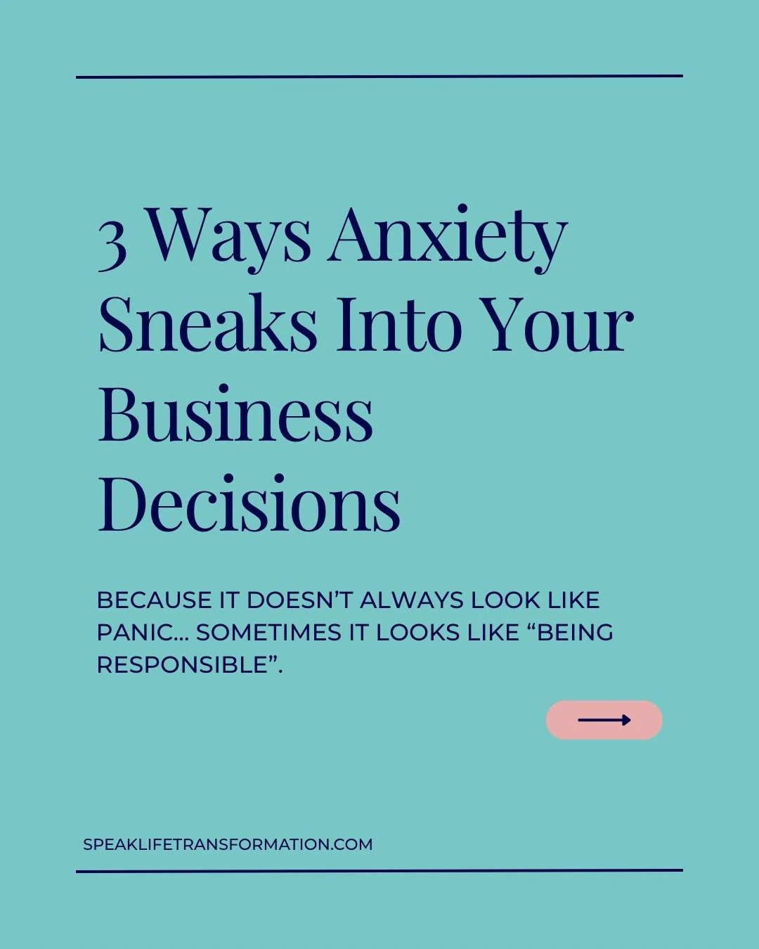 Anxiety doesn&rsquo;t always show up as fear.
Sometimes it shows up as overthinking, people-pleasing, and hesitation disguised as strategy 👀

If you&rsquo;ve ever:
✔️ Talked yourself out of an opportunity
✔️ Needed 5 opinions before making 1 decisio