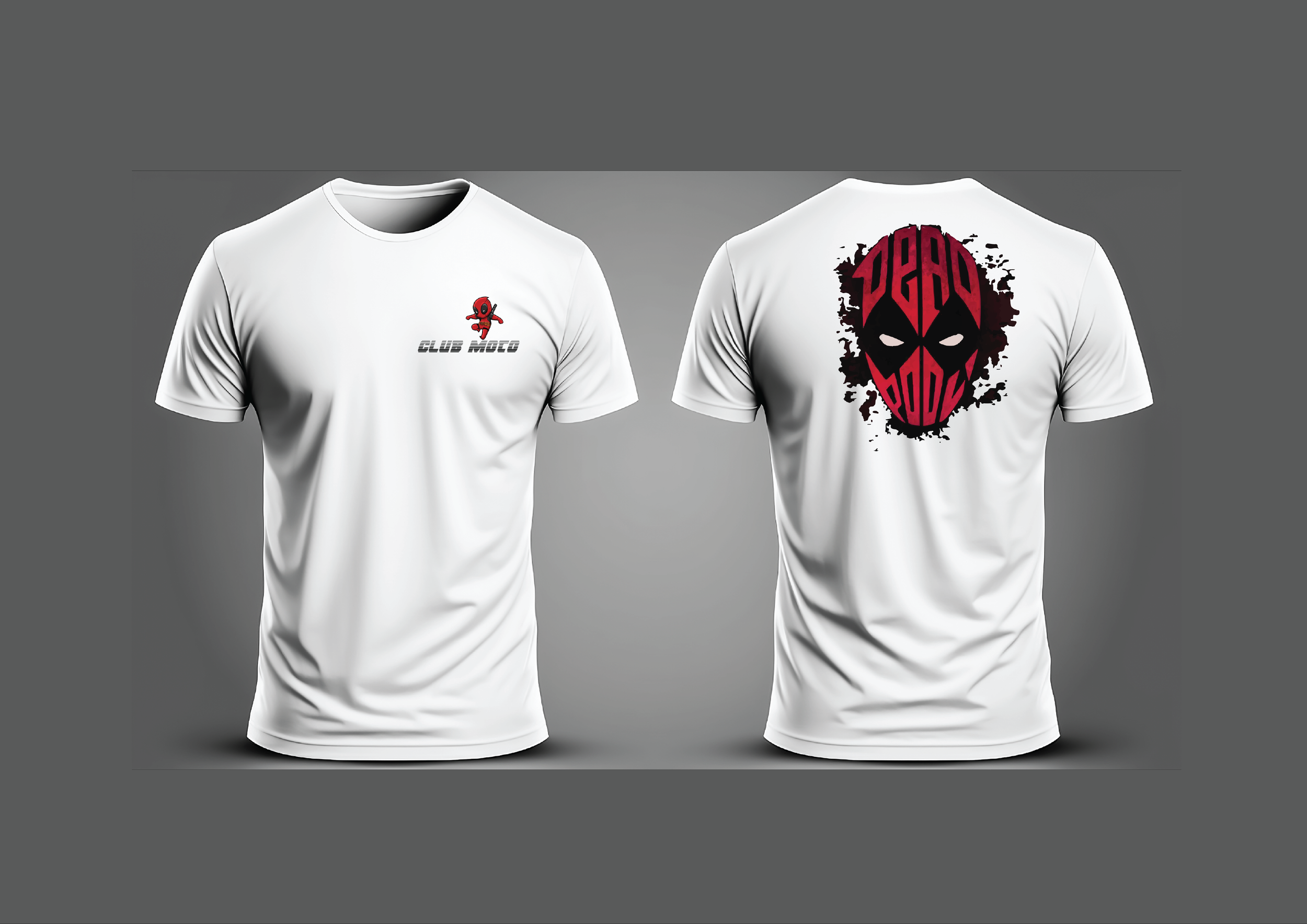 CLUB MOTO TSHIRT DEADPOOL