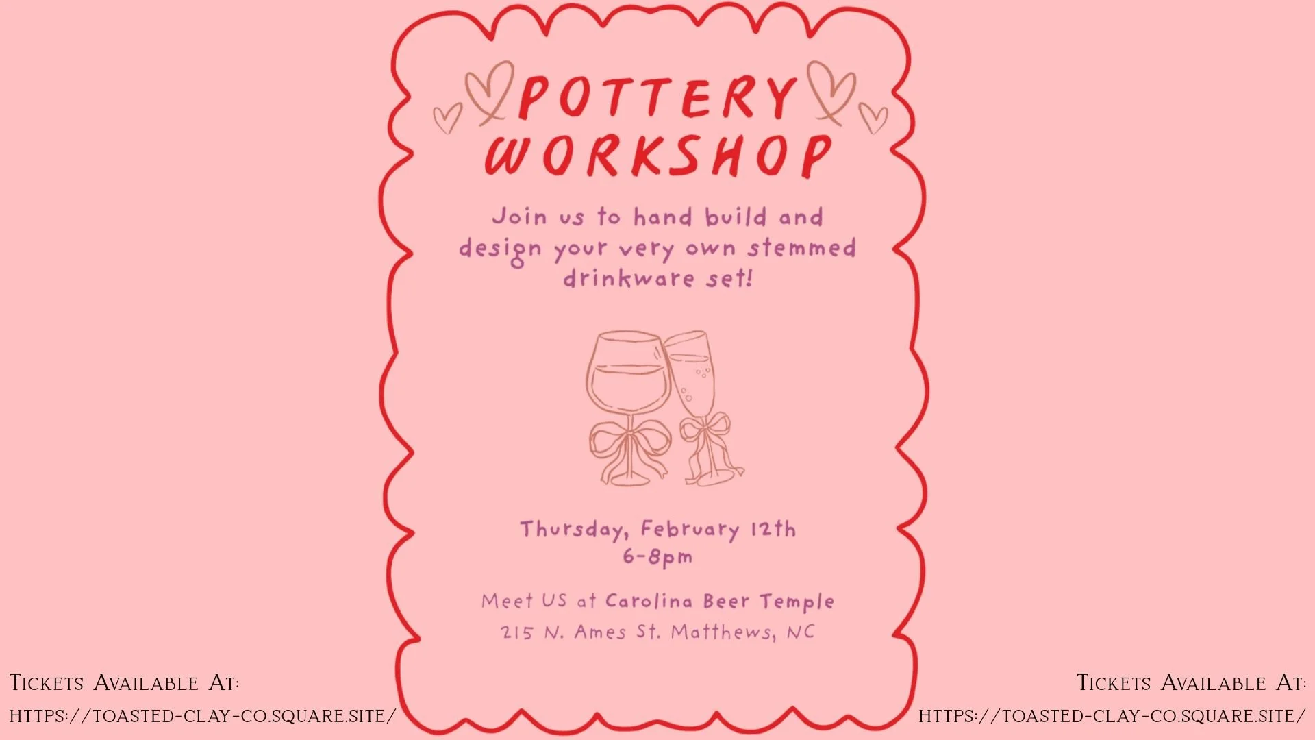 Toasted Clay Valentines Pottery Workshop