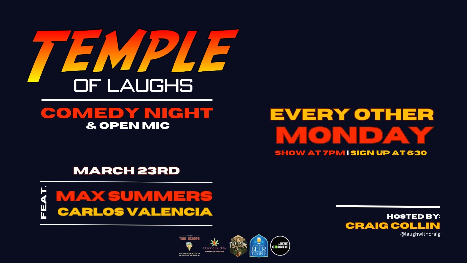 Open Mic Comedy with Craig Collin