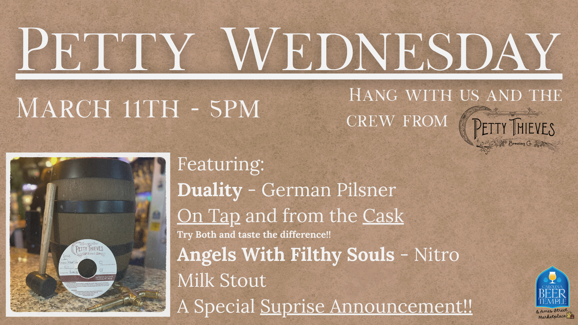 Petty Wednesday with Petty Thieves Brewing Co.