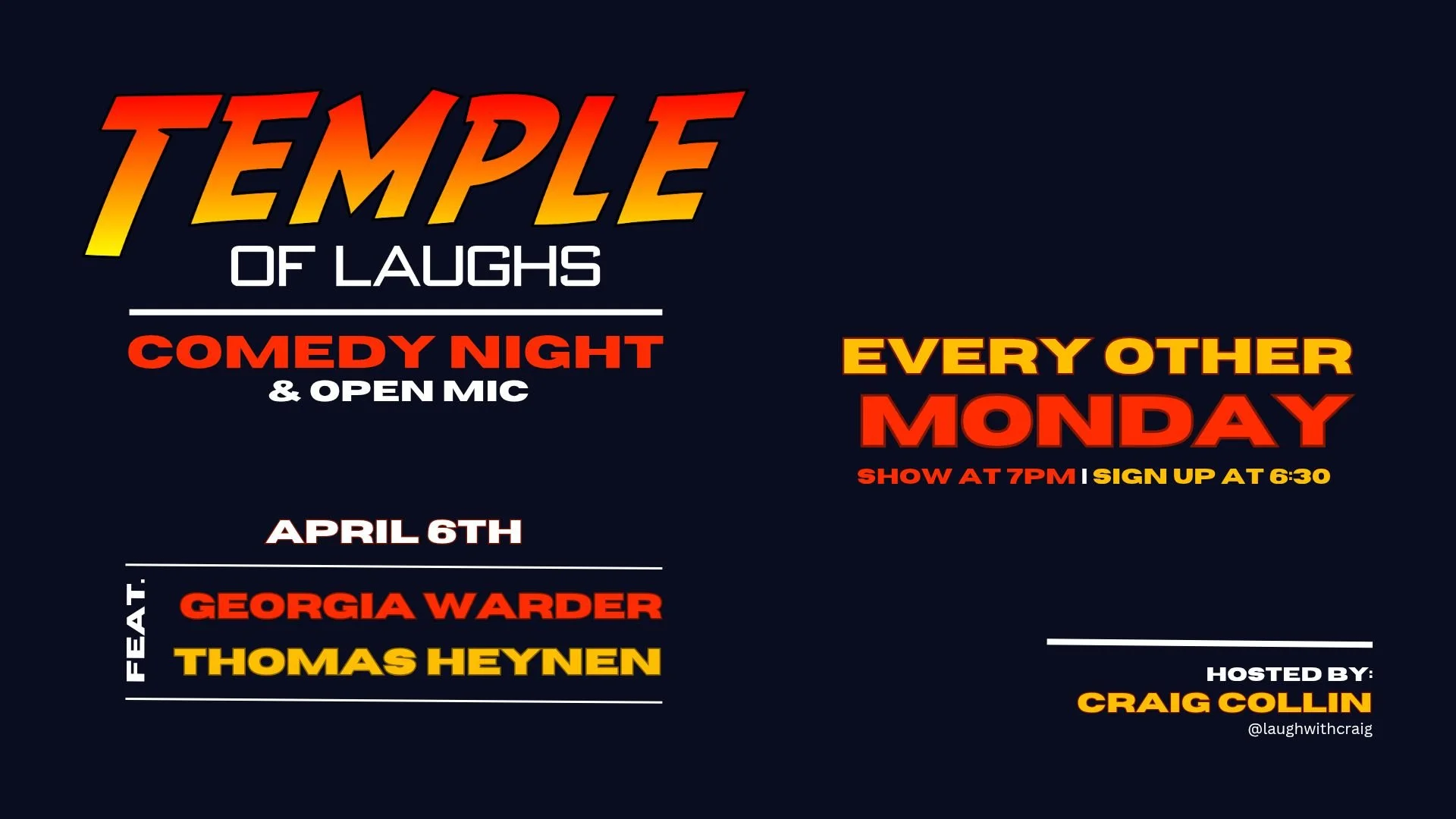 Open Mic Comedy with Craig Collin