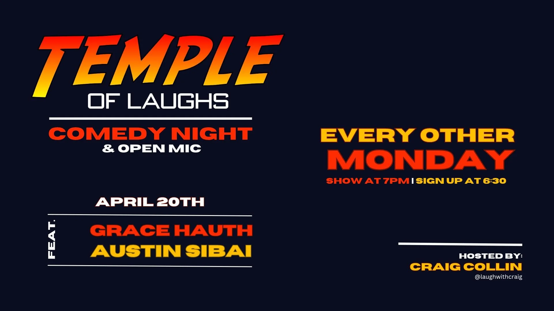 Open Mic Comedy with Craig Collin