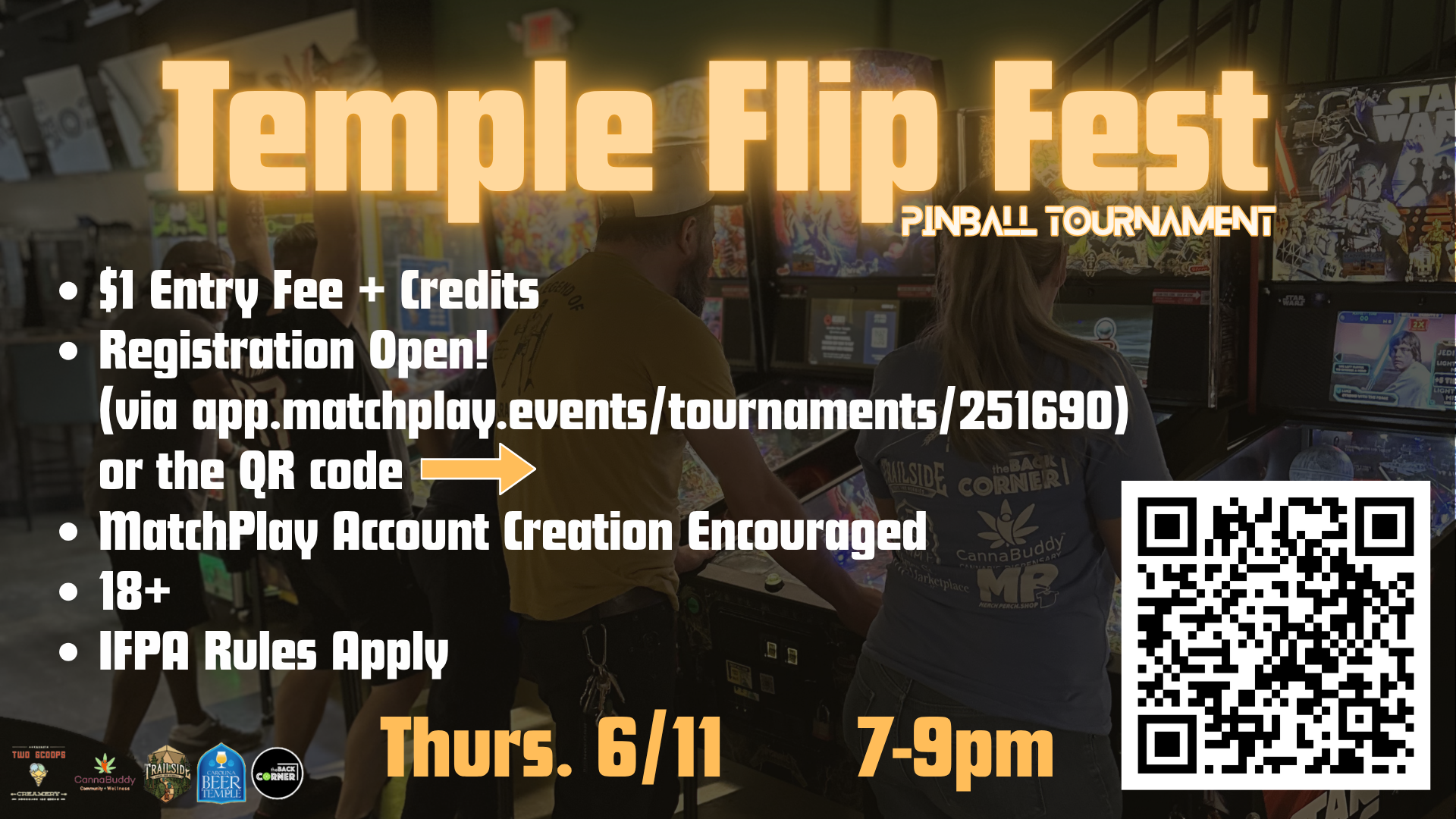 Temple Flip Fest Pinball Tournament