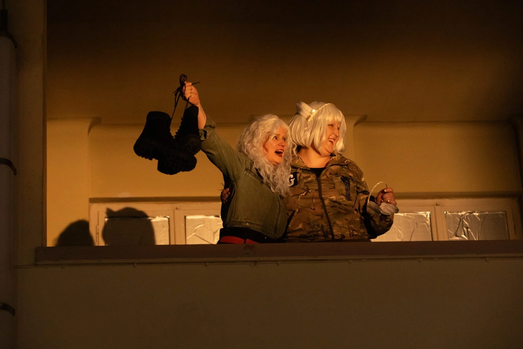 Photo of Aleise Bright (left) during the performance of Der Walküre by Dramatic Voices Program Berlin