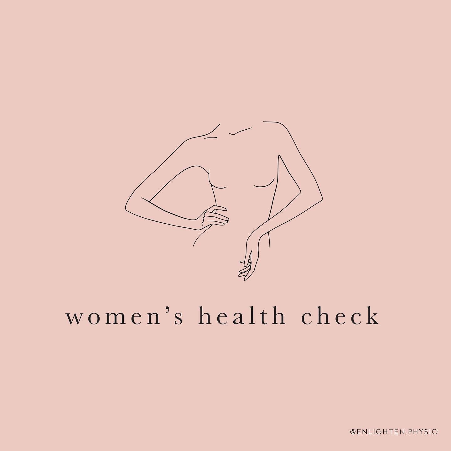 ✨Check me out✨

When did you have your last women&rsquo;s health check with you GP? Breast check? Cervical screening? Blood pressure check? Or even your pelvic floor check with your physio? 
 
Health checks fell off the radar over the last few years 