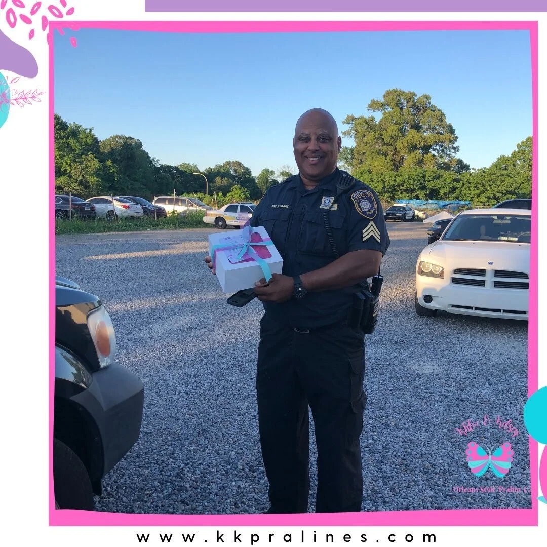 Here&rsquo;s another one of our great butterflies. Thank you officer for placing your order with us. We appreciate your service. #kkpralines
:
:
Someone somewhere just purchased our delicious pralines and is refusing to share them. Place your order t