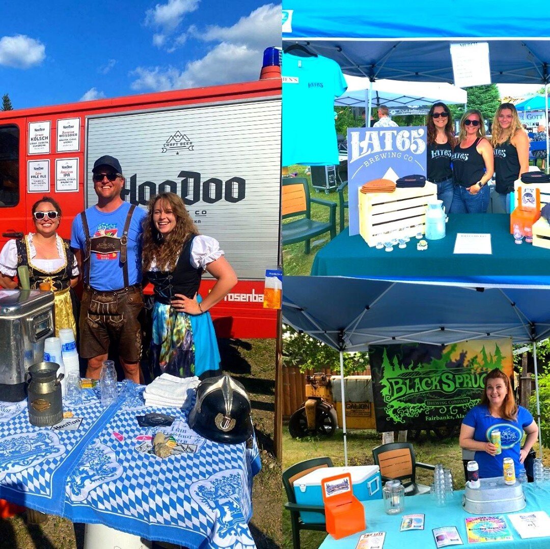 We love our local breweries, and we love that they were all able to join us at Salmon Jam 2021! 

Thank you to HooDoo, Black Spruce &amp; Lat 65 for being such great local partners, and for giving Fairbanks world class craft beers!

#alaskasalmonbake