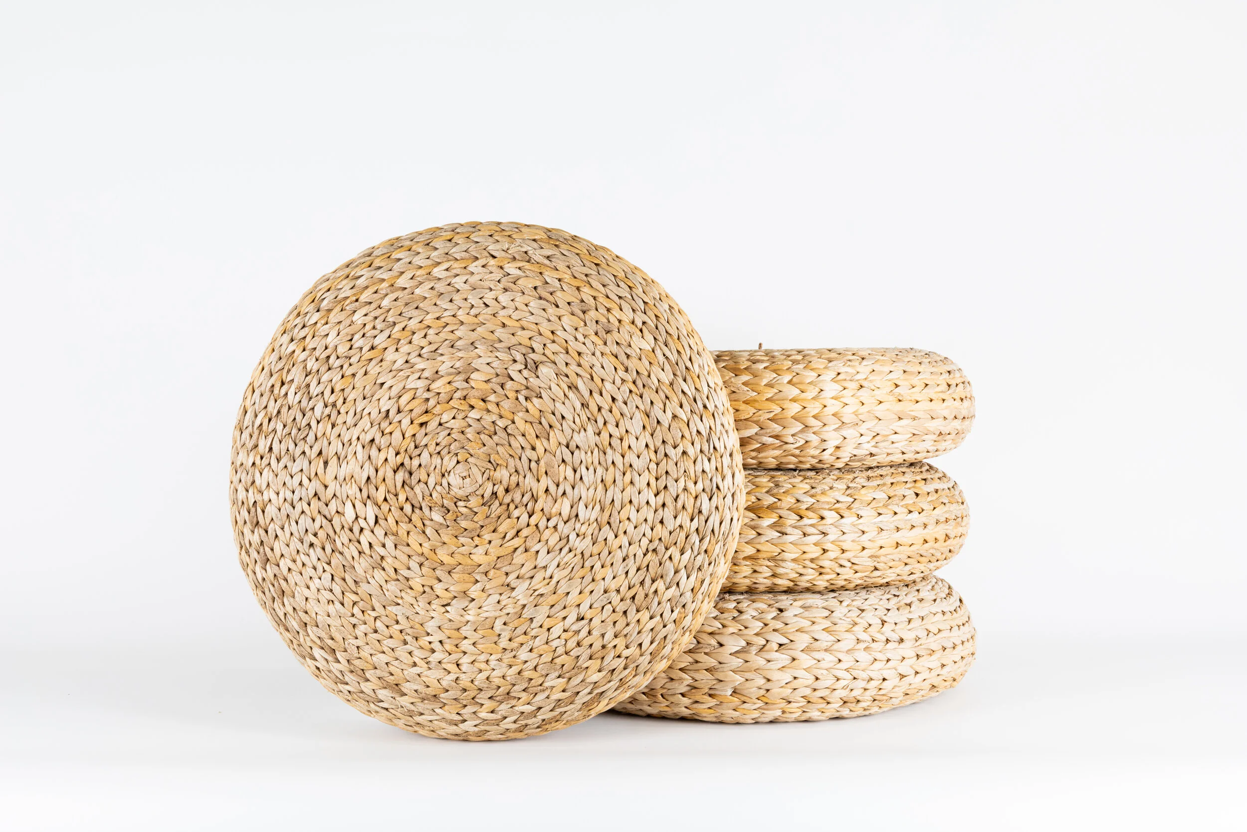 Wicker Poufs