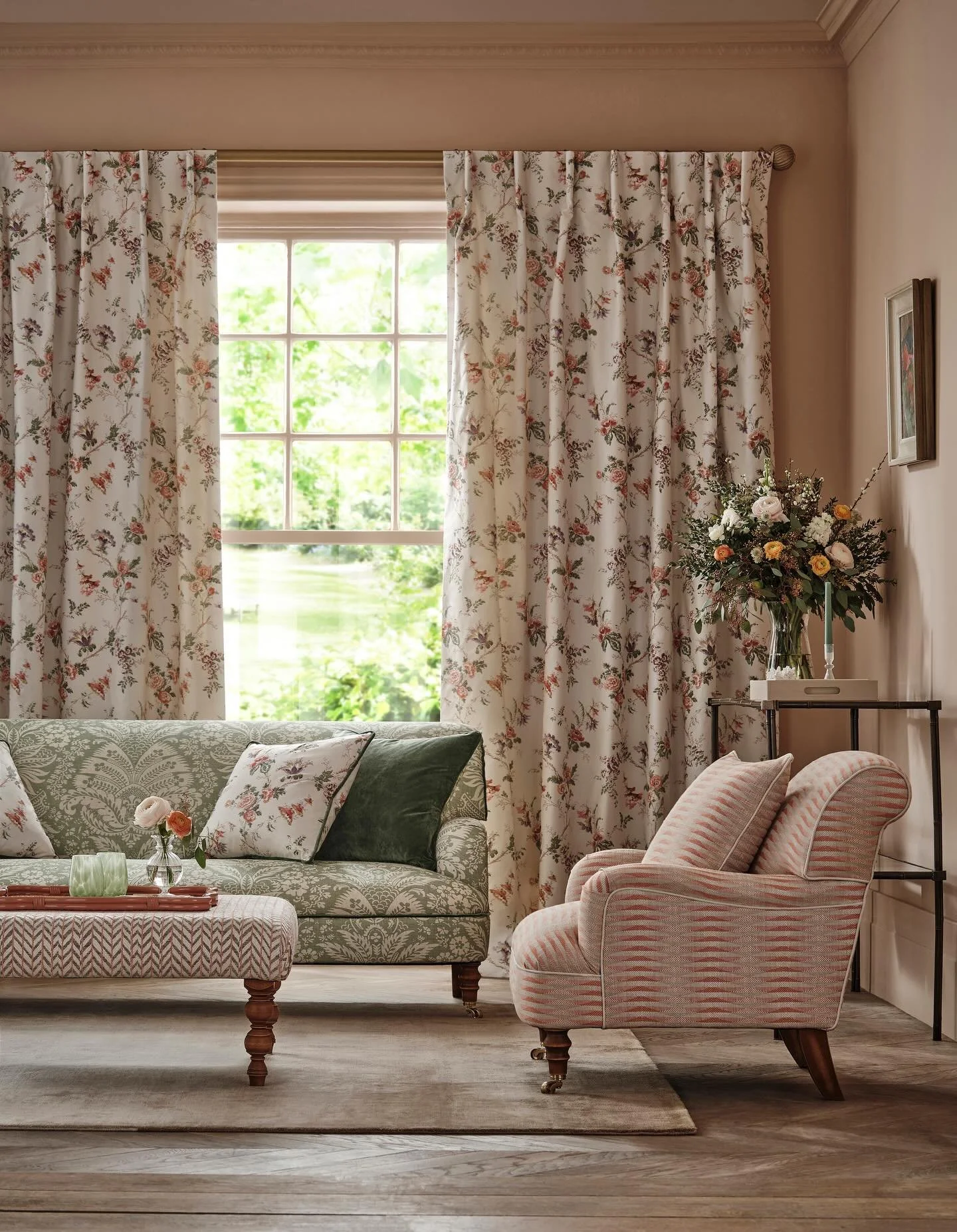 Nina Campbell&rsquo;s timeless taste comes to life this spring from draping Wisterias to chocolate weaves. discover the new collection at Design Emporium