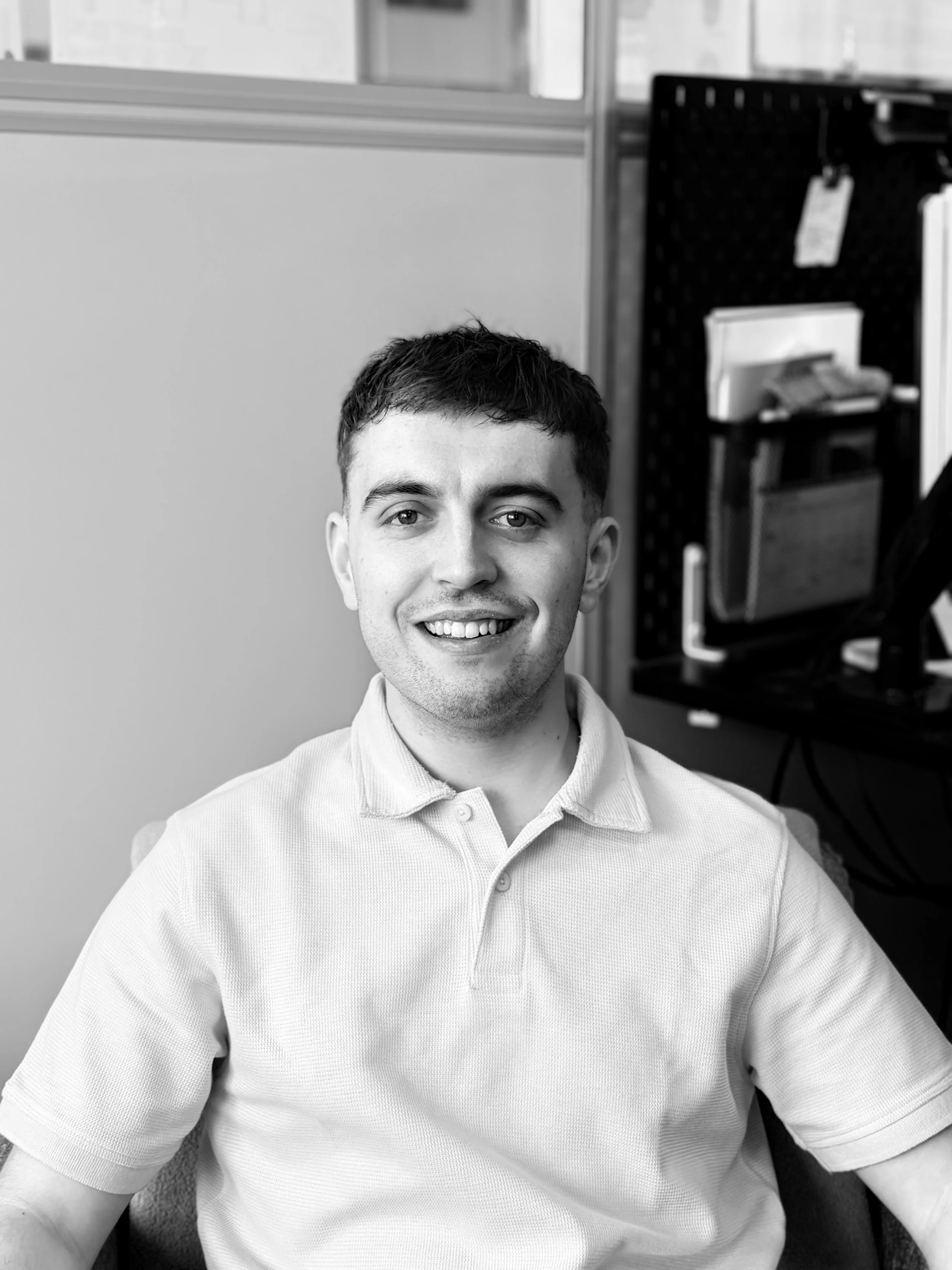 Gregor Whyte, Industrial Designer at Gizmo Packaging, in the Glasgow studio