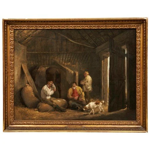 painting of a barn scene