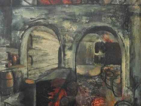 painting Daniel O'Neill cellar scene