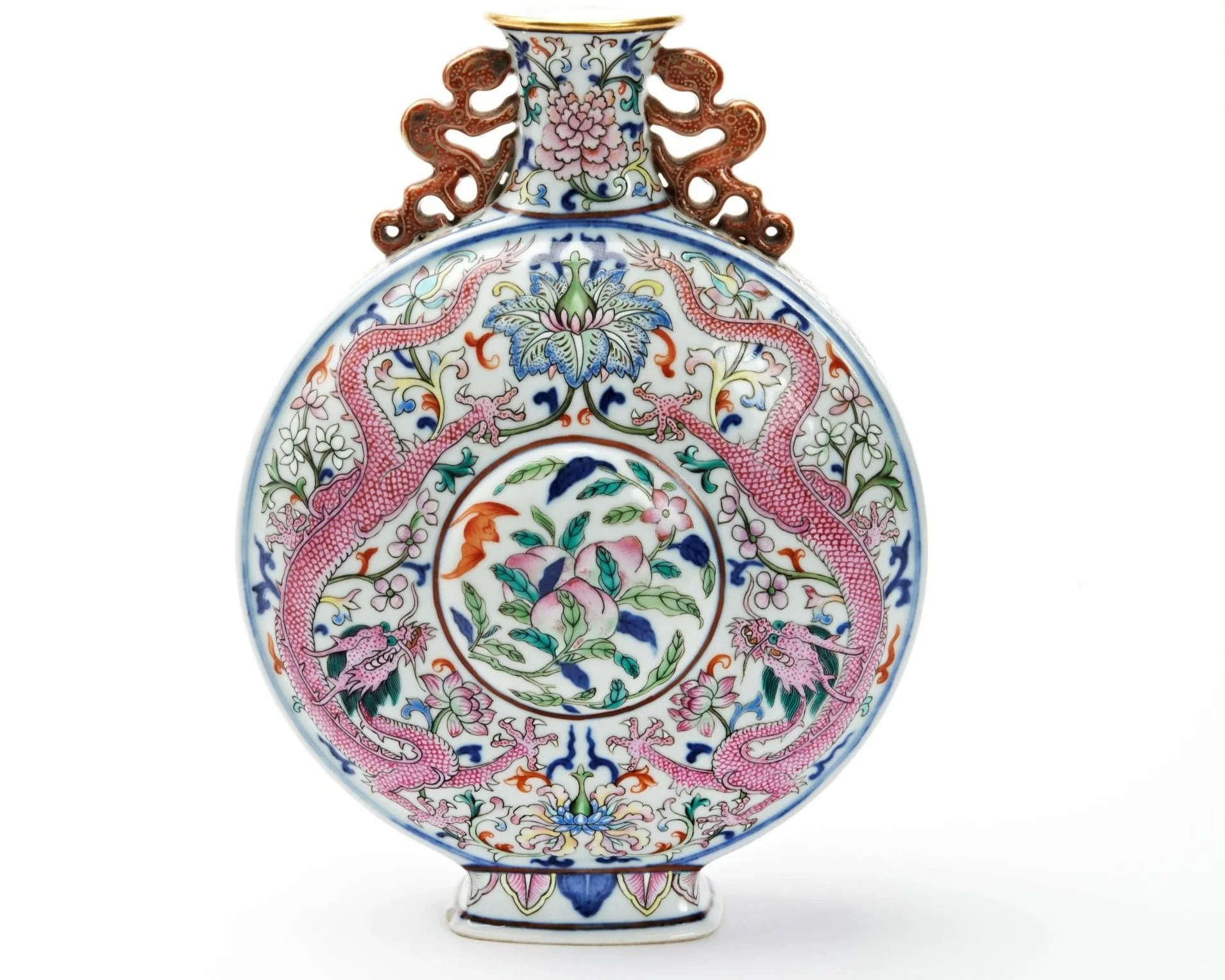 moonflask with pink dragons