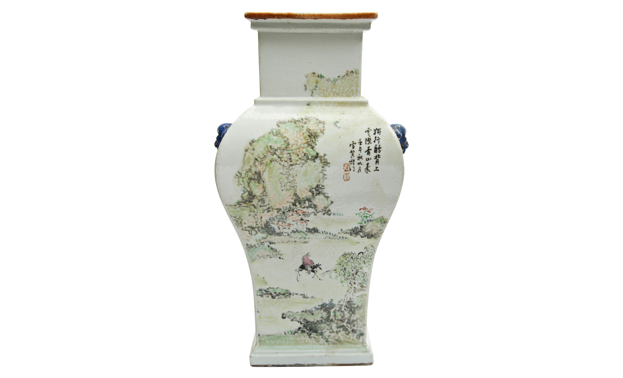 large enamelled vase