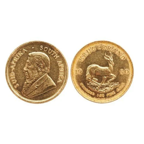 SOUTH AFRICAN FULL KRUGERRAND GOLD COIN, 1980