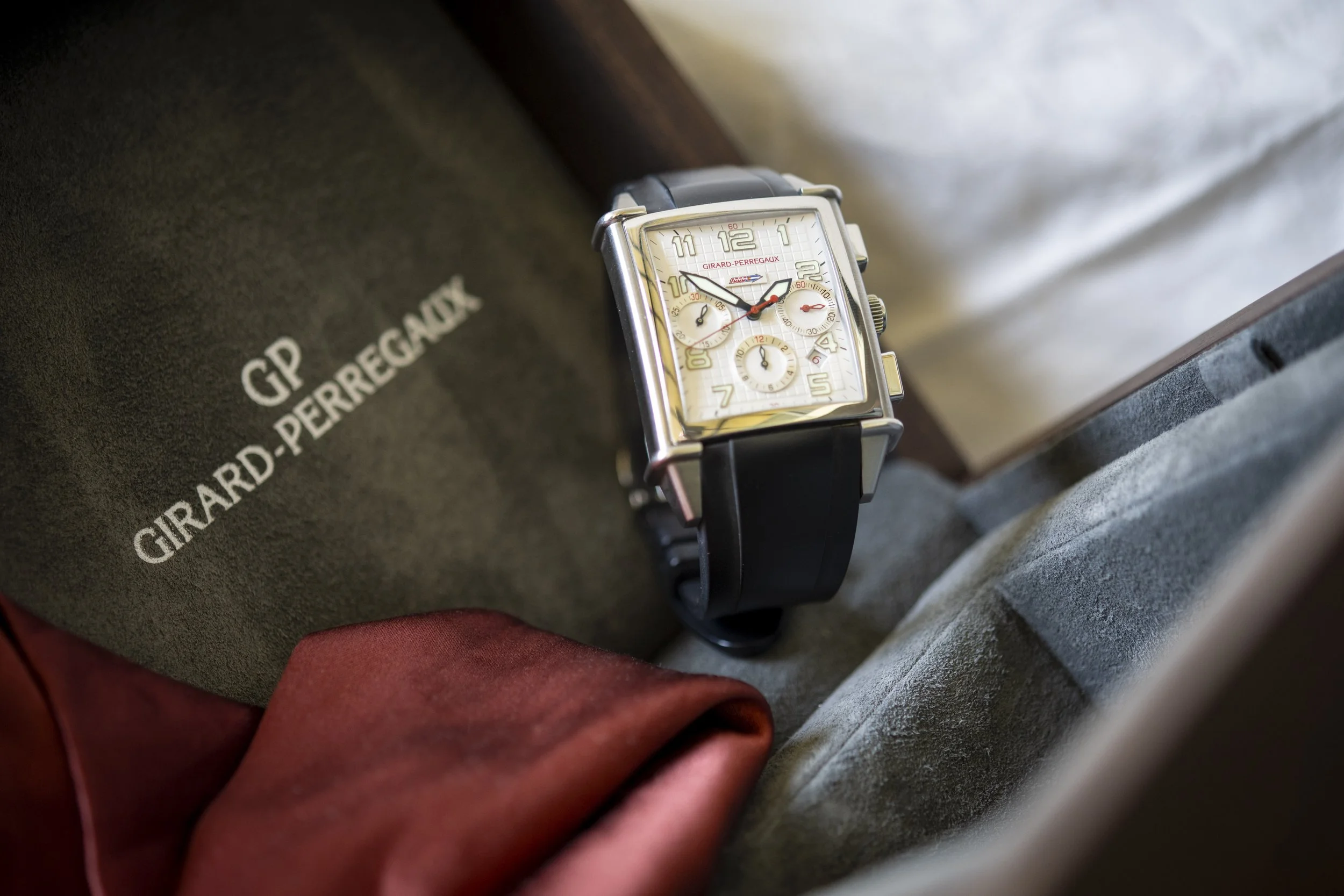 SATURDAY 20 JUNE AT 2:00PM 
FINE JEWELLERY, WATCHES & OPULENT OBJECTS
GIRAUD PERREGAUX: A STEEL LIMITED EDITION CRONOGRAPH WRISTWATCHESTIMATE: £3,000-£5,000

