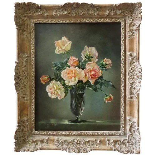 CECIL KENNEDY (1905-1997) 'MADAM BUTTERFLY ROSES' (1965) OIL/CANVAS