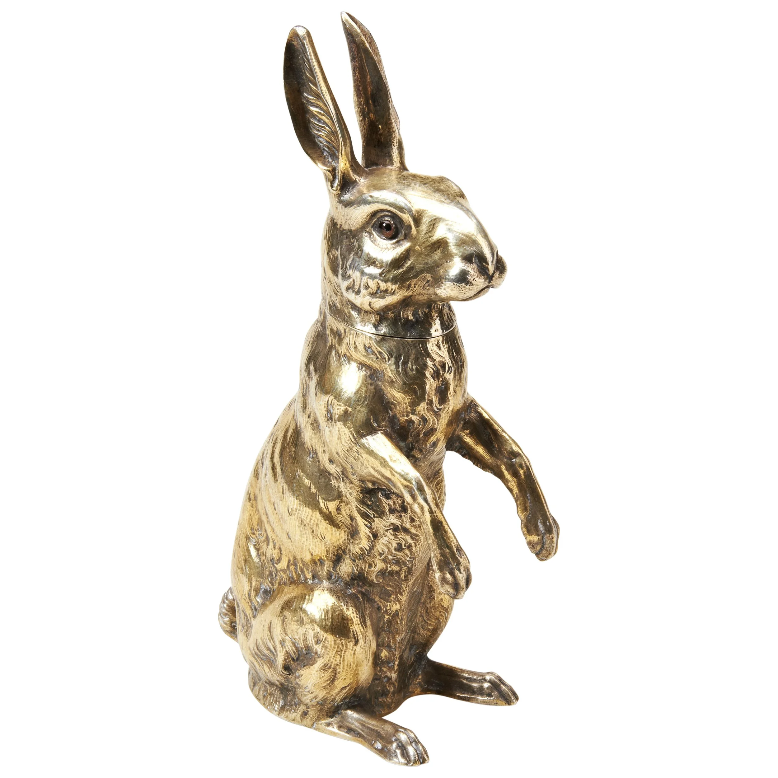 silver gilt hare