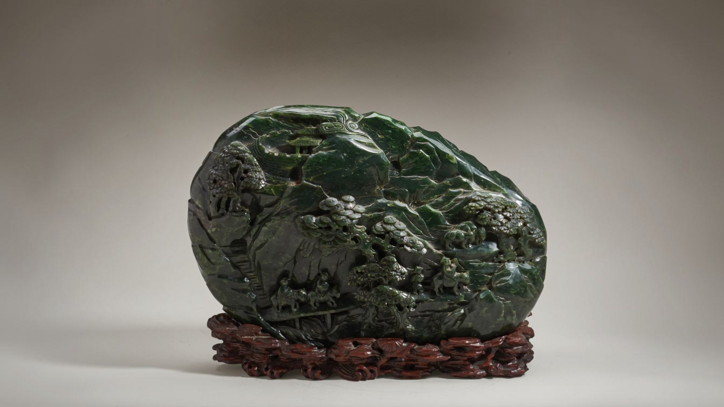 MONDAY 9 NOVEMBER 
FINE ASIAN ART
AN IMPRESSIVE CARVED JADE MOUNTAIN, QIANLONG PERIOD, ESTIMATE: £15,000 - £25,000
Learn more