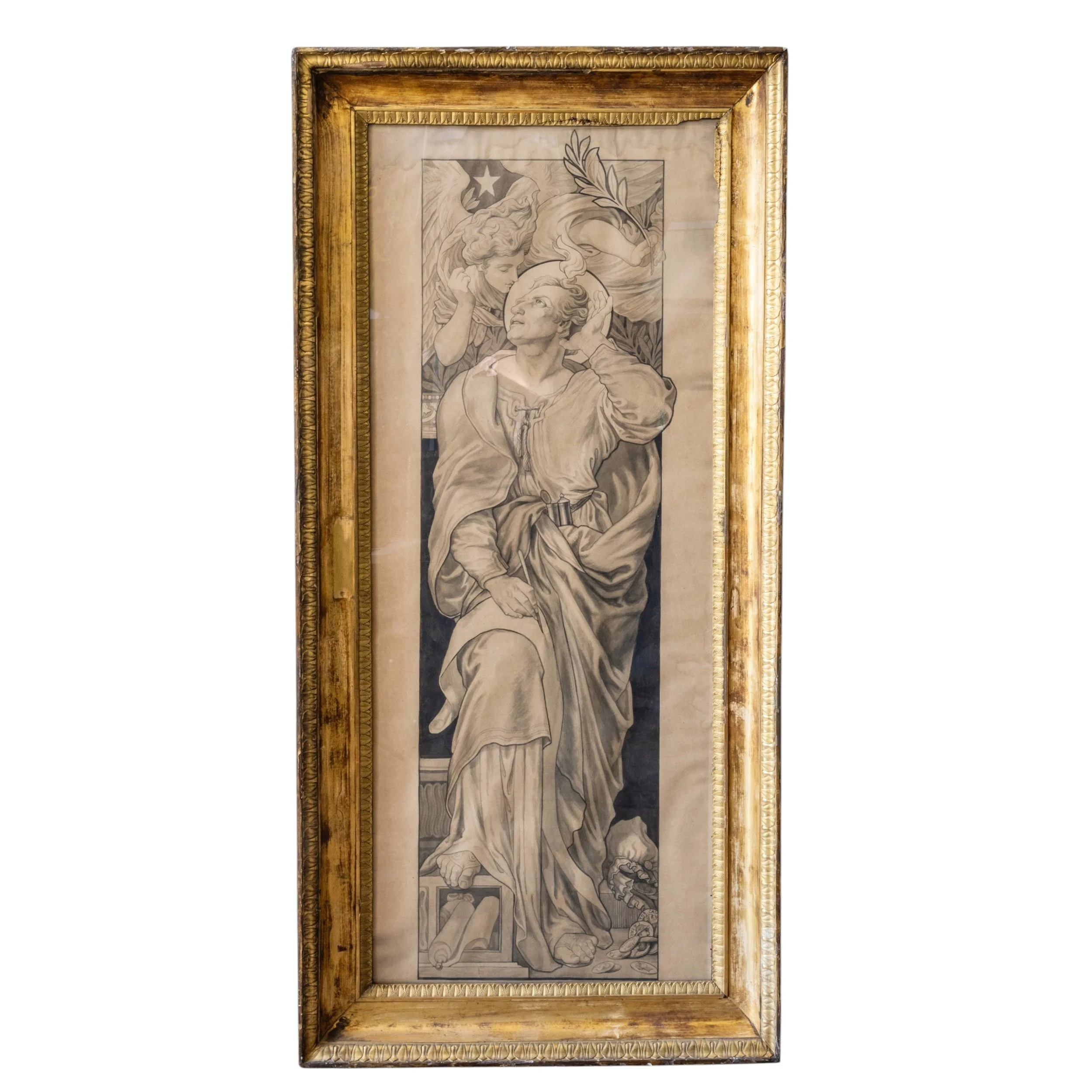 FREDERICK JAMES SHIELDS SKETCH DESIGN FOR STAINED WINDOW ST MATTHEW