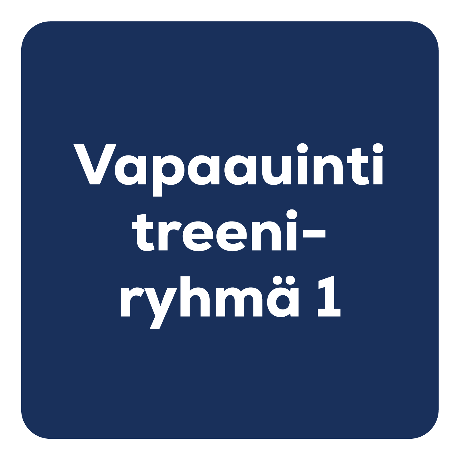 Treeniryhmä: Vapaauinti 1