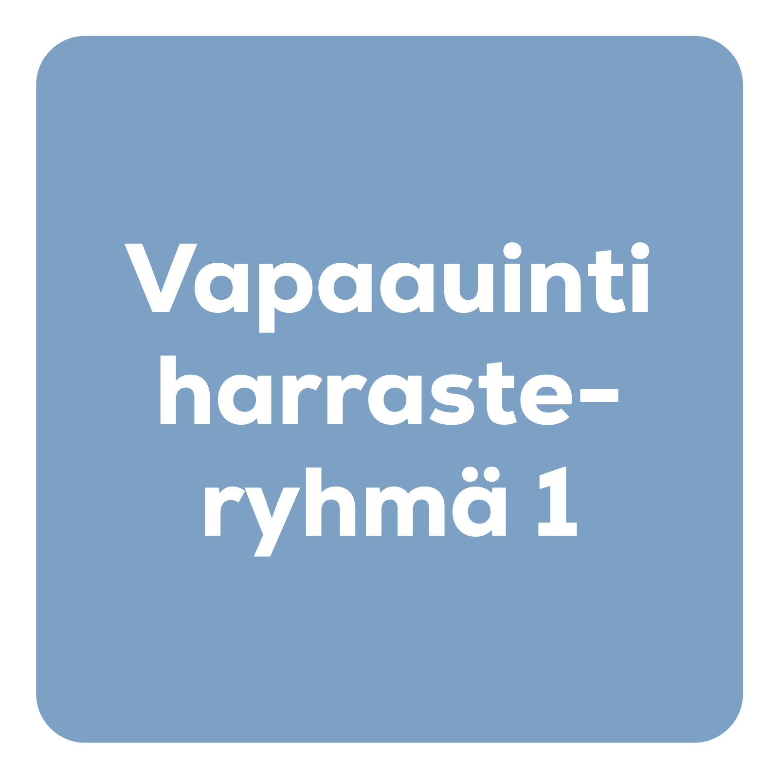 Harrasteryhmä: Vapaauinti 1