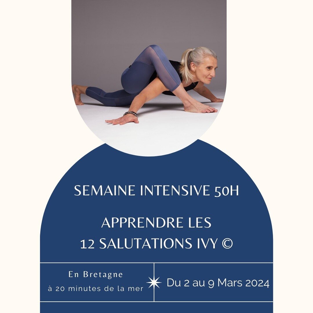 Une semaine sp&eacute;ciale enseignants ou pratiquants confirm&eacute;s.

50 H de pratique

Les 12 salutations IVY&copy; : 
technique, adaptation et symbolique
Prithivi Namaskar &ndash; Chandra Namaskar &ndash; Ravi Namaskar - Buddha Namaskar &ndash;