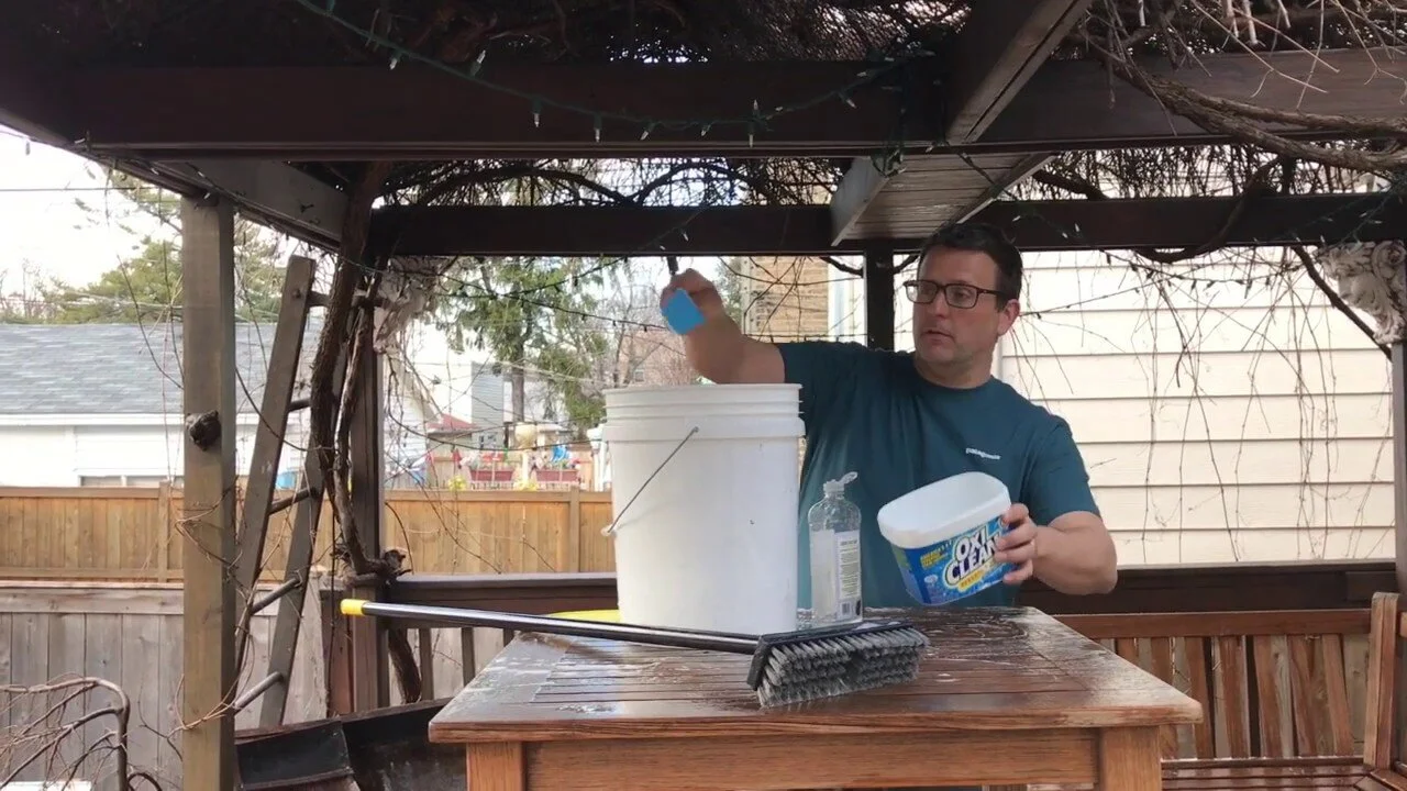 Make Your Own Outdoor Power Washing Cleaning Solution with Products you Already Have at Home