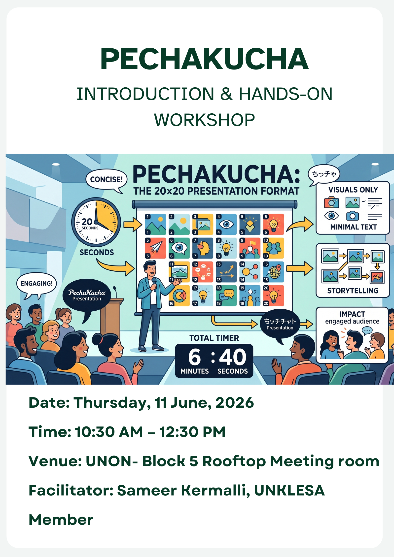 PechaKucha: Introduction & Hands-On Workshop