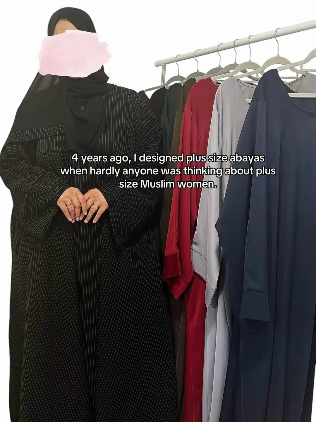 I created what I couldn&rsquo;t find

a plus size abaya that actually fit properly
that didn&rsquo;t cling
didn&rsquo;t feel awkward
and didn&rsquo;t make you question your body

I didn&rsquo;t realise how many women needed this
until the messages st