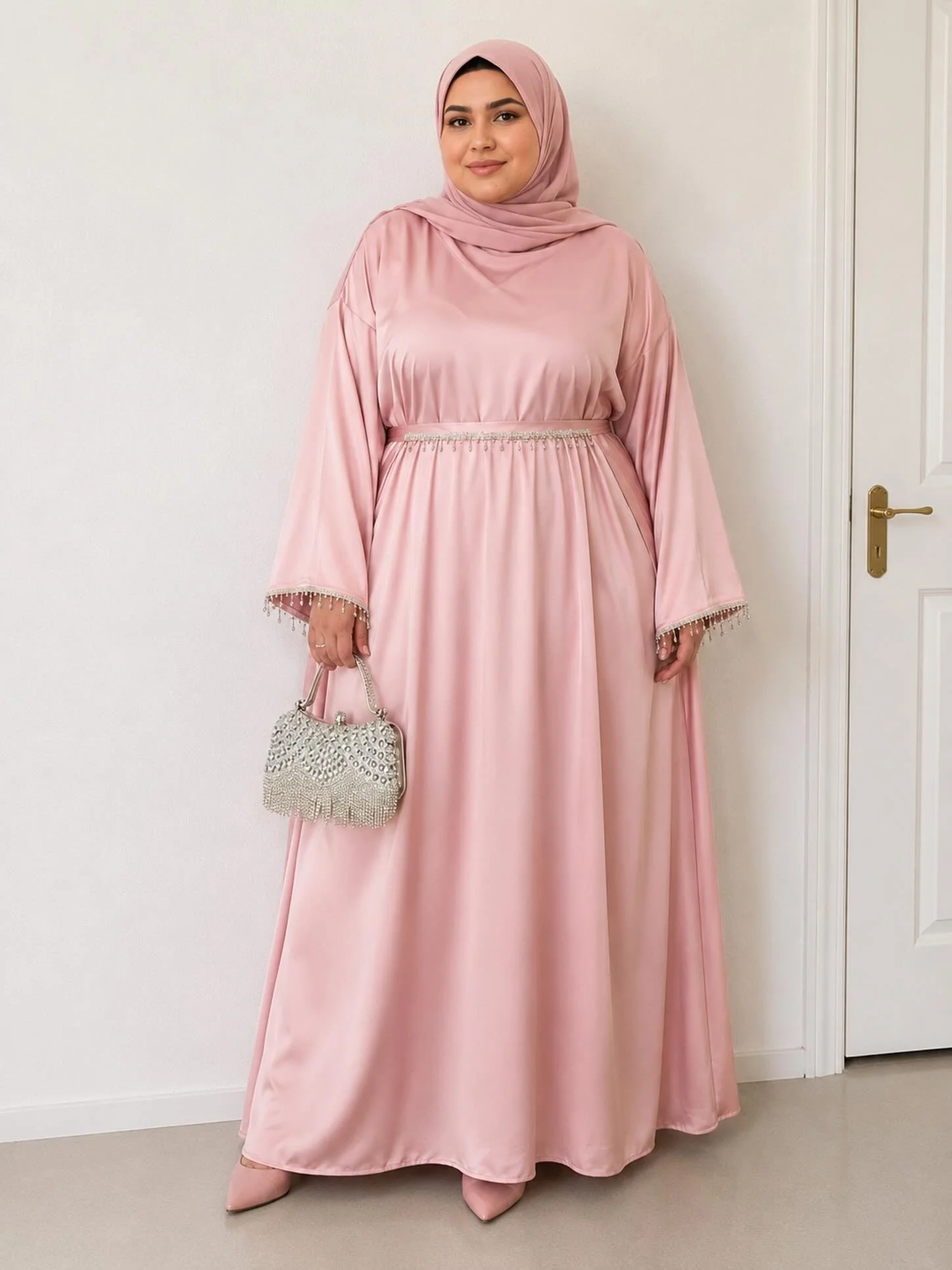 Plus Size Armani Satin Abaya