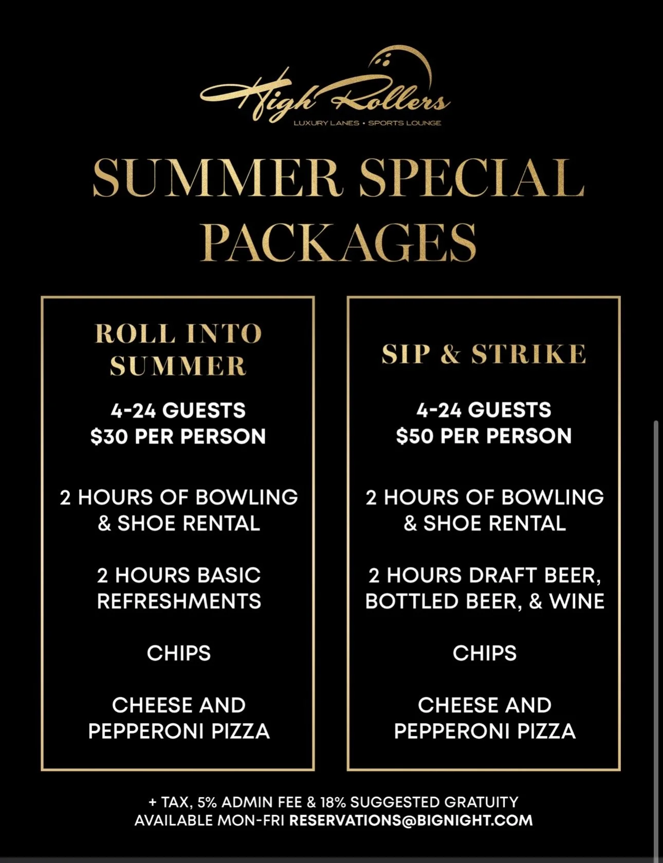 Deals at High Rollers