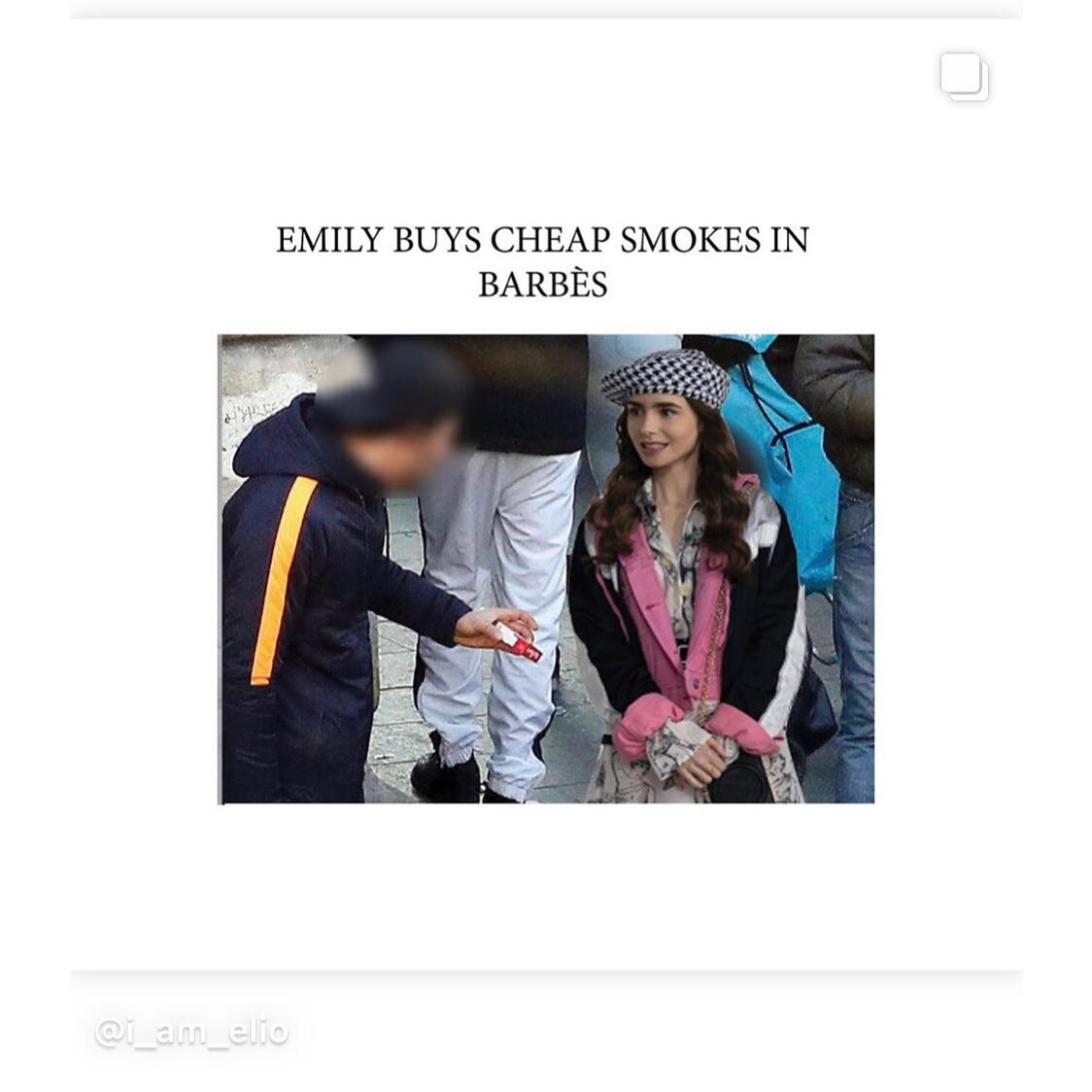 Borrowing this meme from @i_am_elio to make a post so all can sound off on the issue of : the white-washing of Paris in American popular culture mainstream media. Share your thoughts! On Emily in Paris or whatever! Maybe how Paris is advertised by th