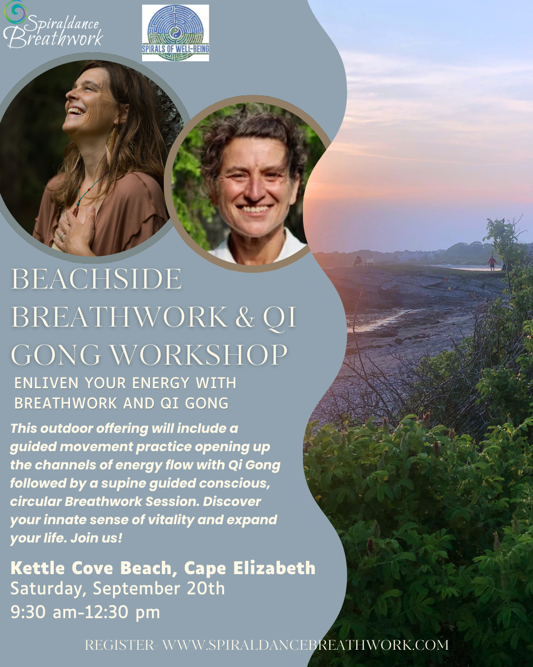 Breathwork & Qi Gong: Oceanside Mini-Retreat- Celebrate Fall Equinox & New Moon