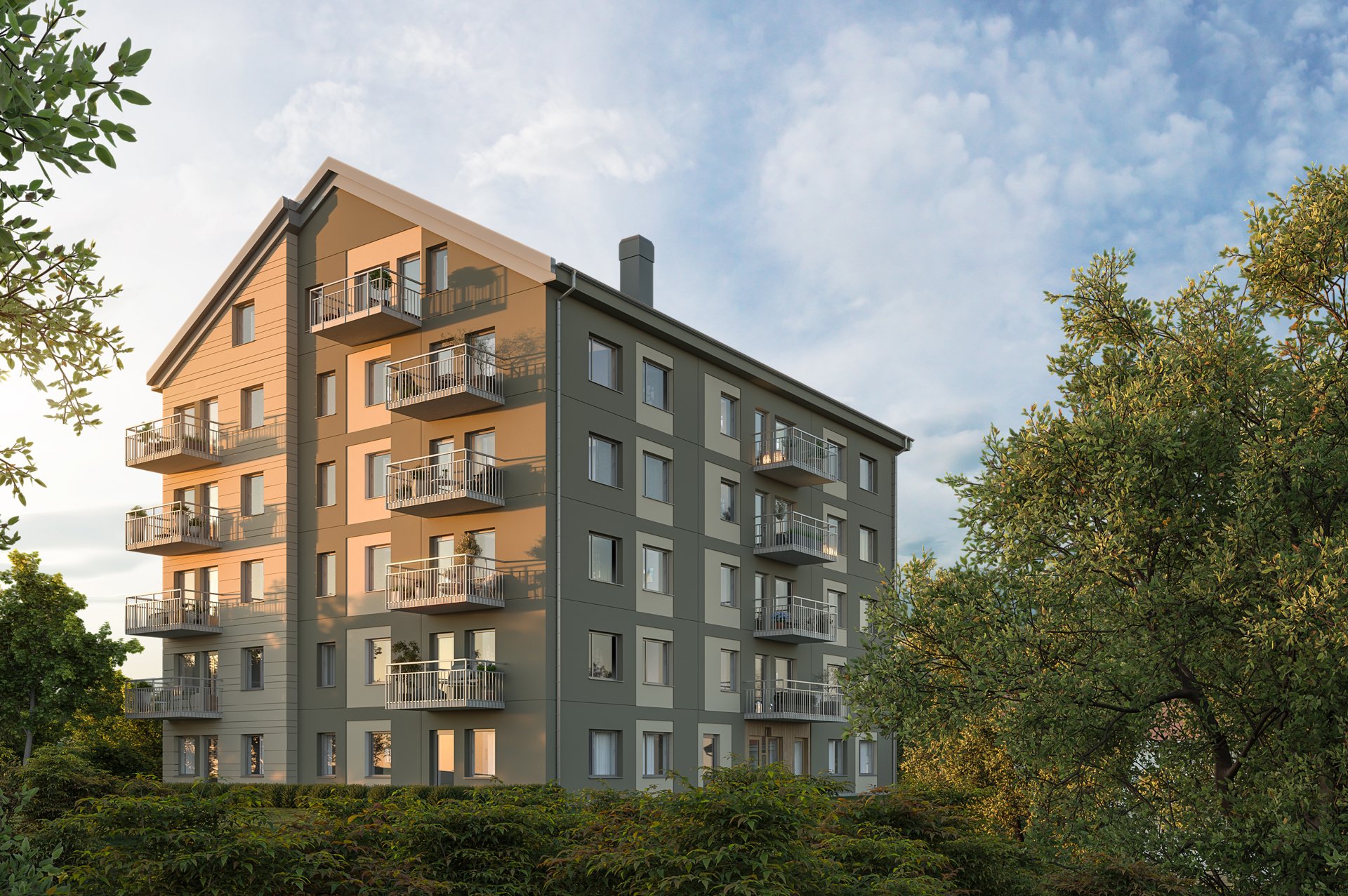 Residential building visualisation made for Tornstaden