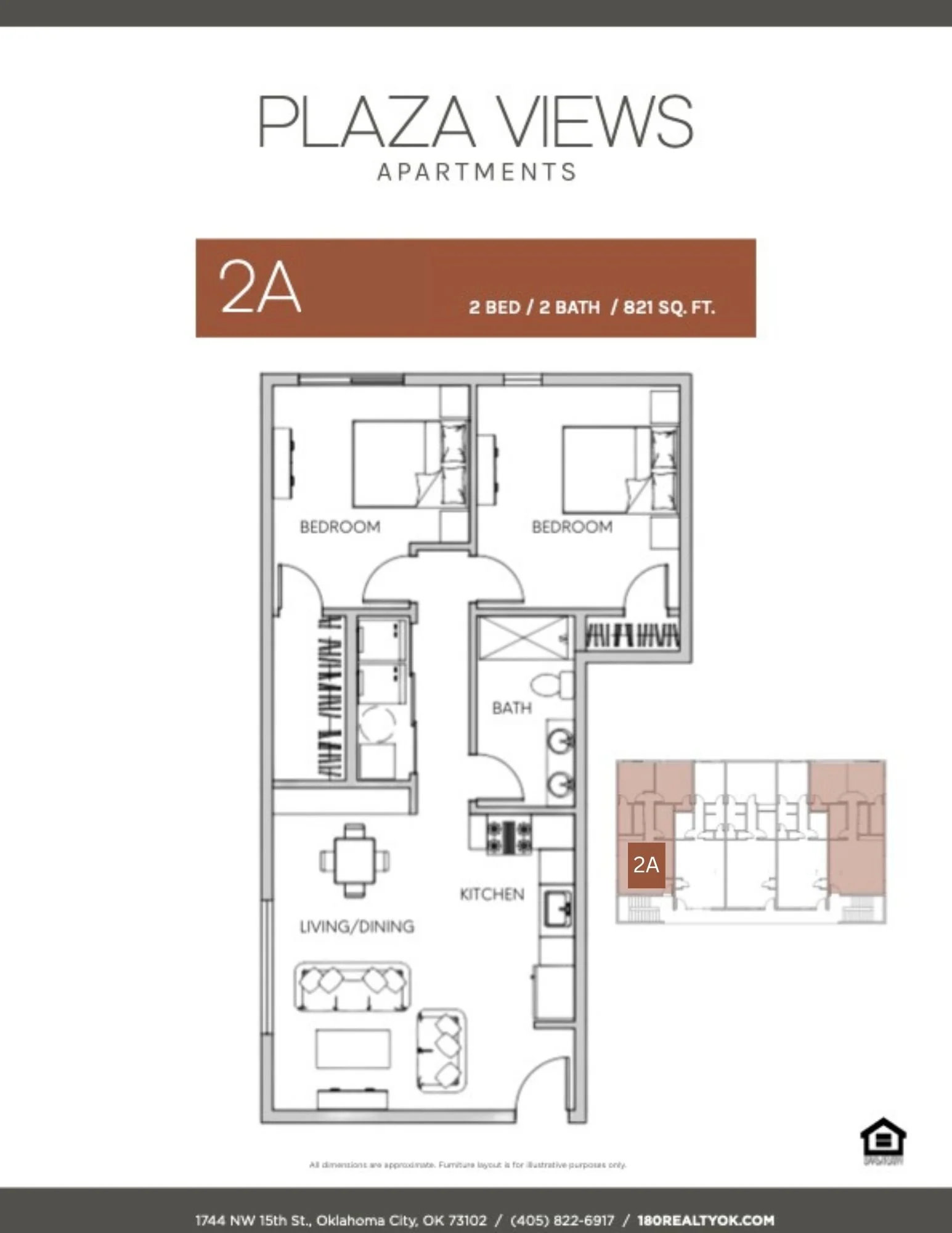 1 Bedroom with Office Unit #2A