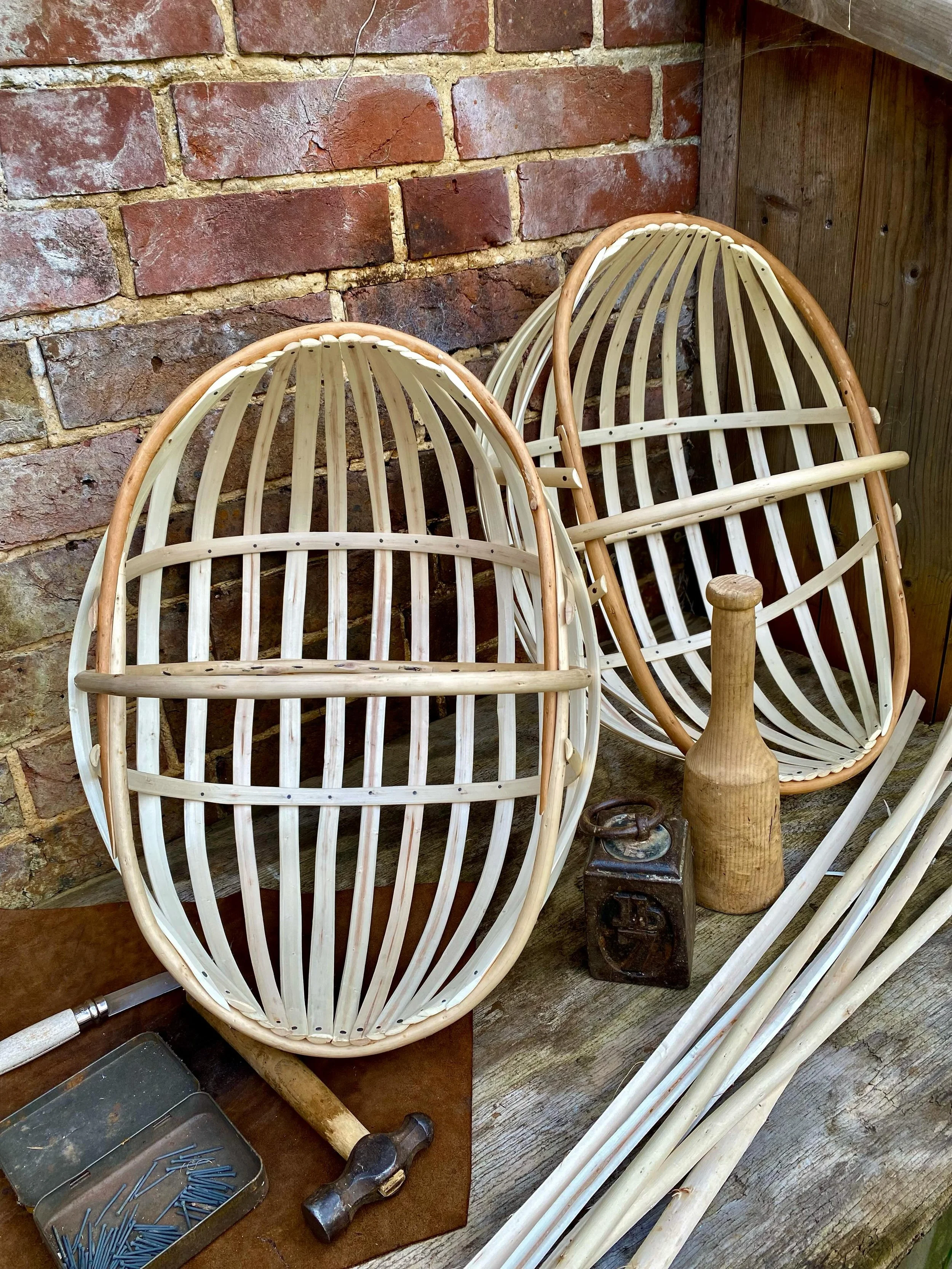 Artichoke baskets.  #framebasket #sustainablecrafts #basket